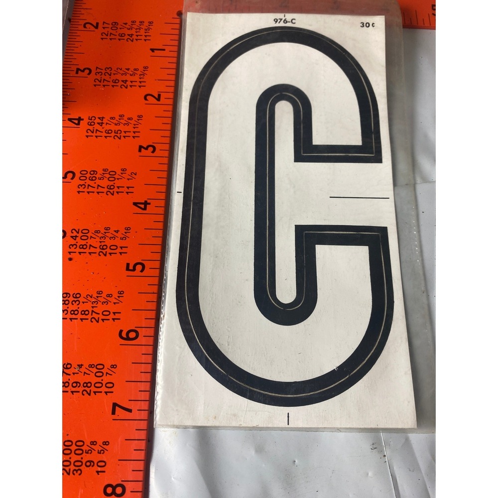 Vintage Racing Decal Number 5 Black White Oval Track Sticker 976-C Retro Vinyl
